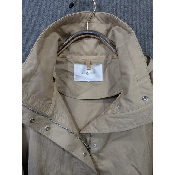 Lou & Grey Modern Anorak Rain Jacket Womens XXL Oversized Fit Full Zip Khaki - Picture 4 of 11